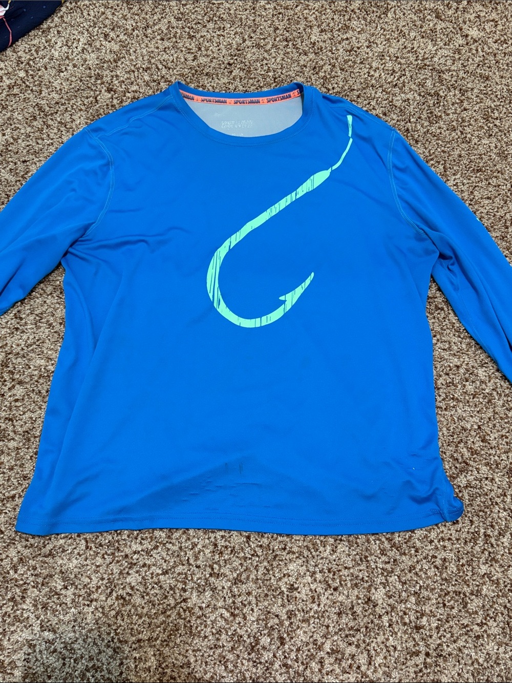 Men's Blue Long-Sleeve Performance Tee
